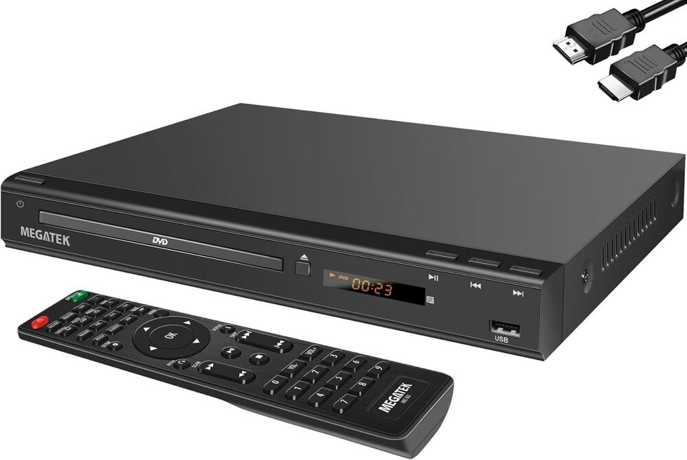 Open box Megatek  Region-Free HDMI DVD Player for TV, Compact CD/DVD Player